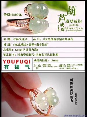 玉韵天成 玉葫芦戒指与吊坠的雅致镶嵌艺术
